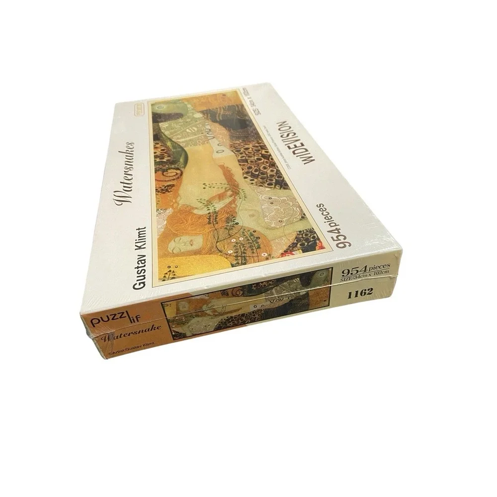 Puzzlelife Gustav‎ Klimt Watersnakes 954 Pc Widevision Puzzle #1163 Sealed 2009